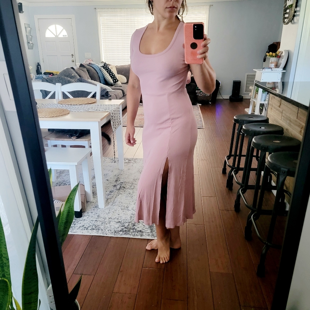 See You Monday Size M Pink Midi A-line Dress